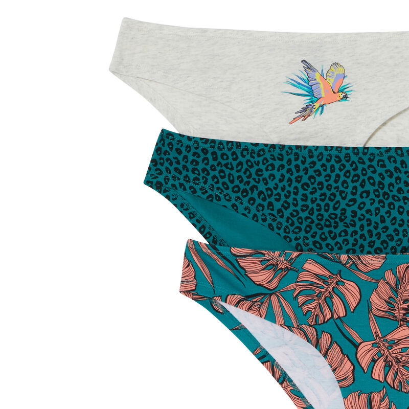 lot de 3 culottes tropical - vert lot de 3 culottes tropical - vert;