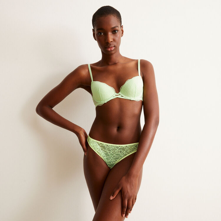 Tanga en dentelle everydayiz vert.