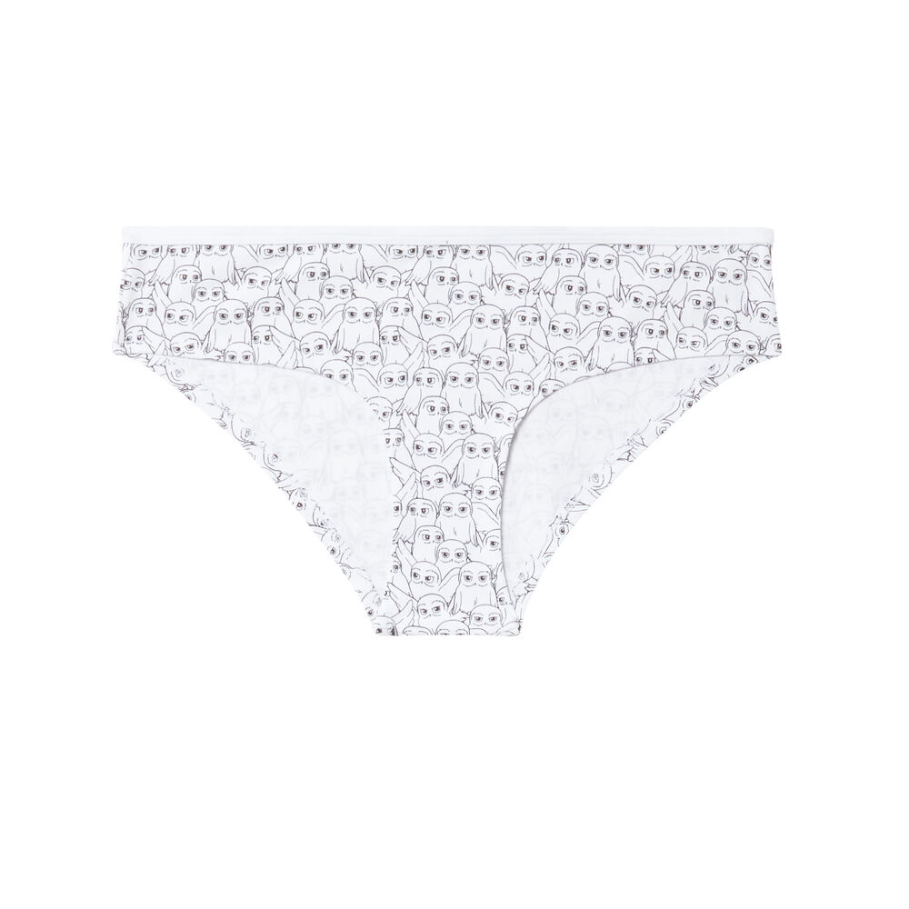 Shorty imprimé hedwige - blanc blanc.