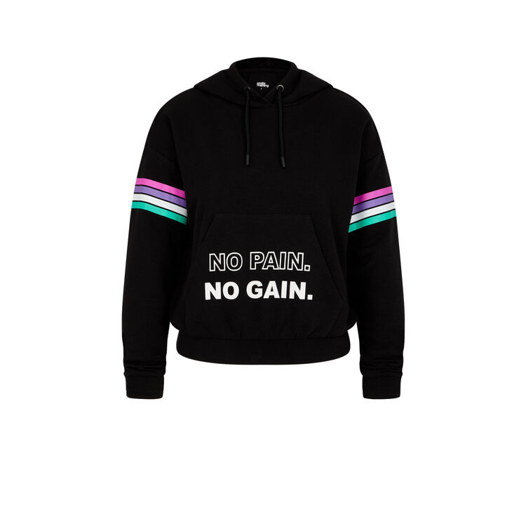 Sweatshirt sport à capuche polasportiz noir.
