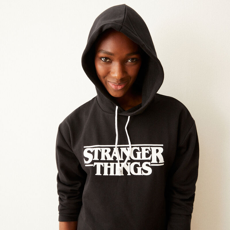sweat print Stranger Things - noir sweat print Stranger Things - noir;