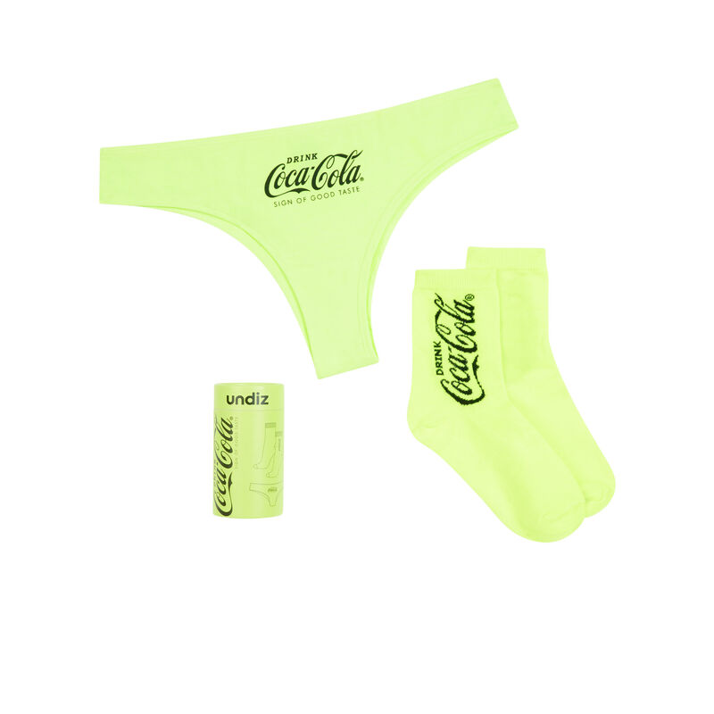 Set culotte + chaussettes coca-cola - jaune fluo Set culotte + chaussettes coca-cola - jaune fluo;