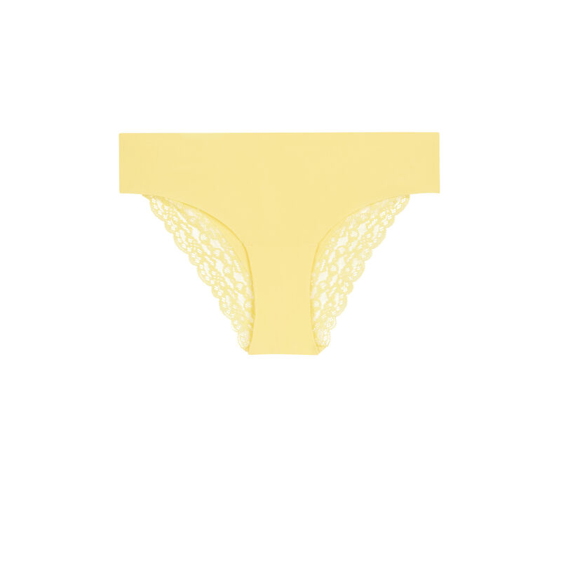 Shorty uni en micro - jaune pastel Shorty uni en micro - jaune pastel;
