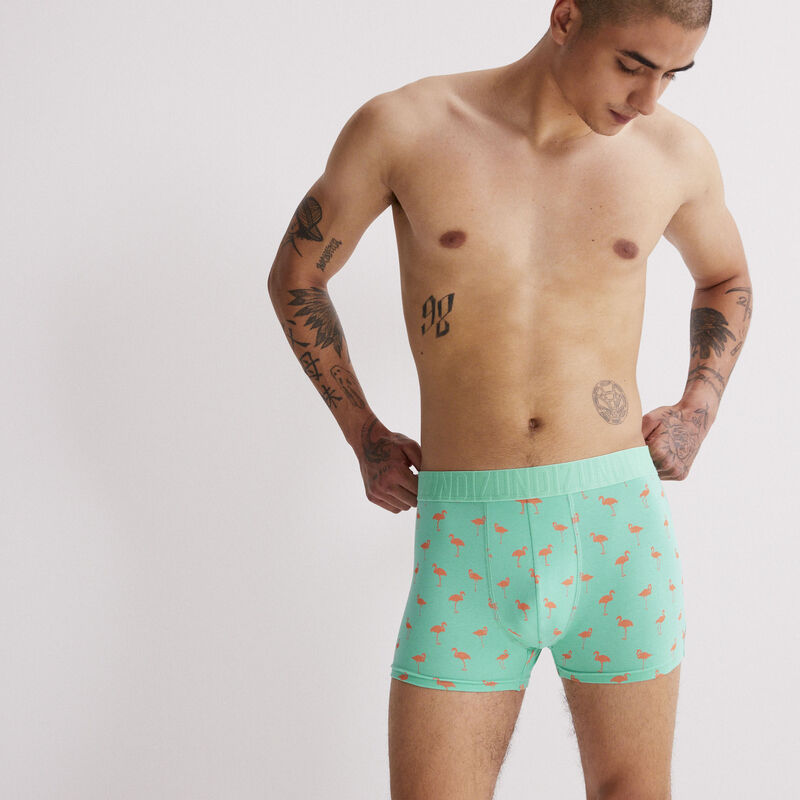 boxer en coton - vert boxer en coton - vert ;