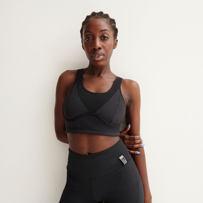 brassière effet mesh - noir brassière effet mesh - noir;