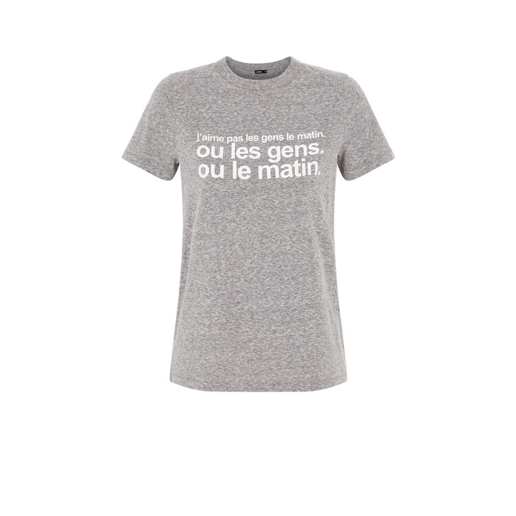 Top à message allergiz gris foncé.