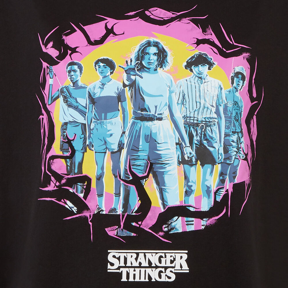 Tunique à imprimé stranger things - noir noir.