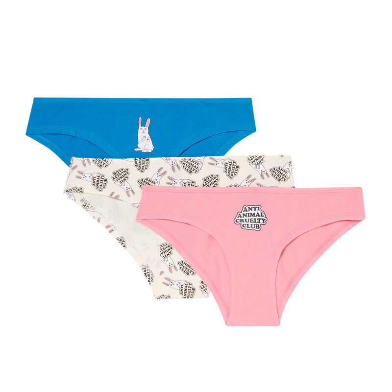 lot de 3 culottes animal lover - bleu lot de 3 culottes animal lover - bleu;