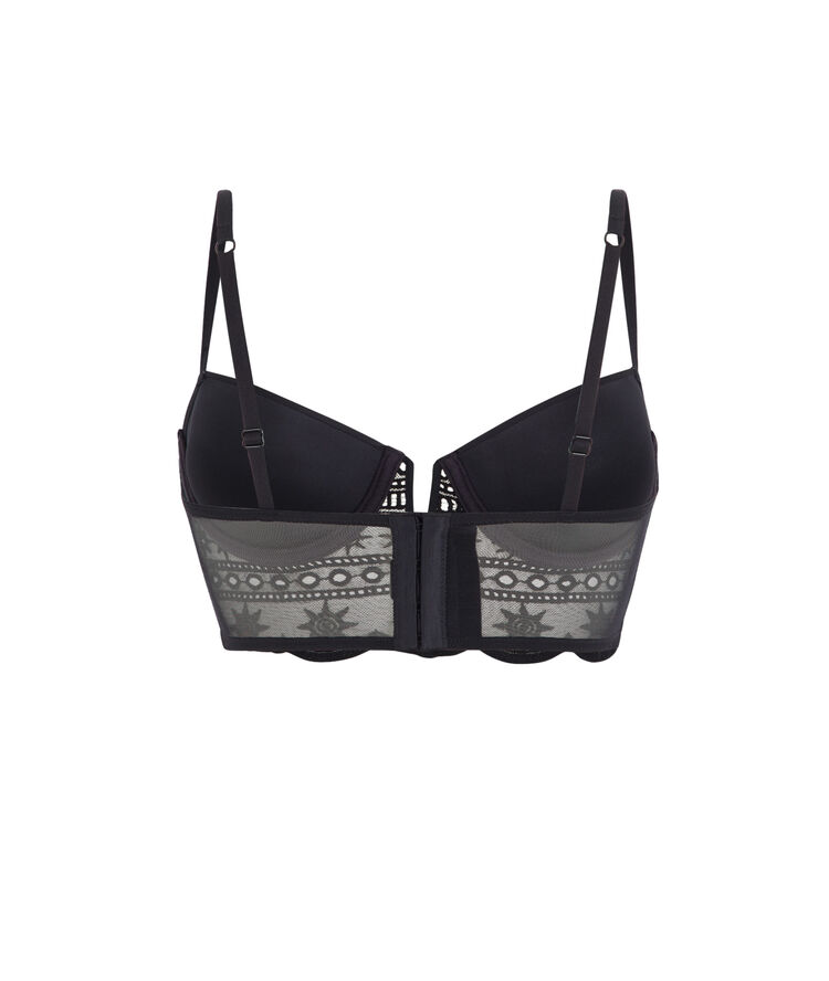 Soutien-gorge bustier push noir tocrobrodiz noir.