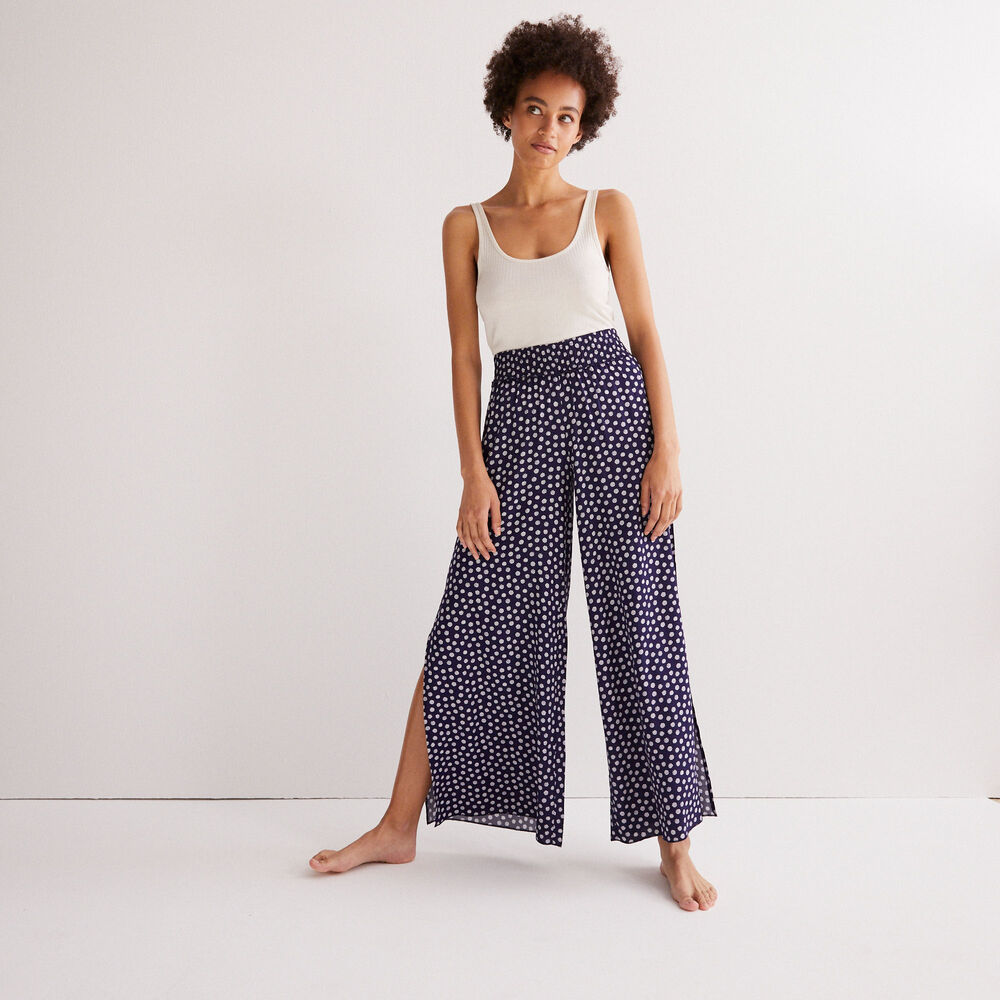 Pantalon à motifs paquerettes - bleu bleu.