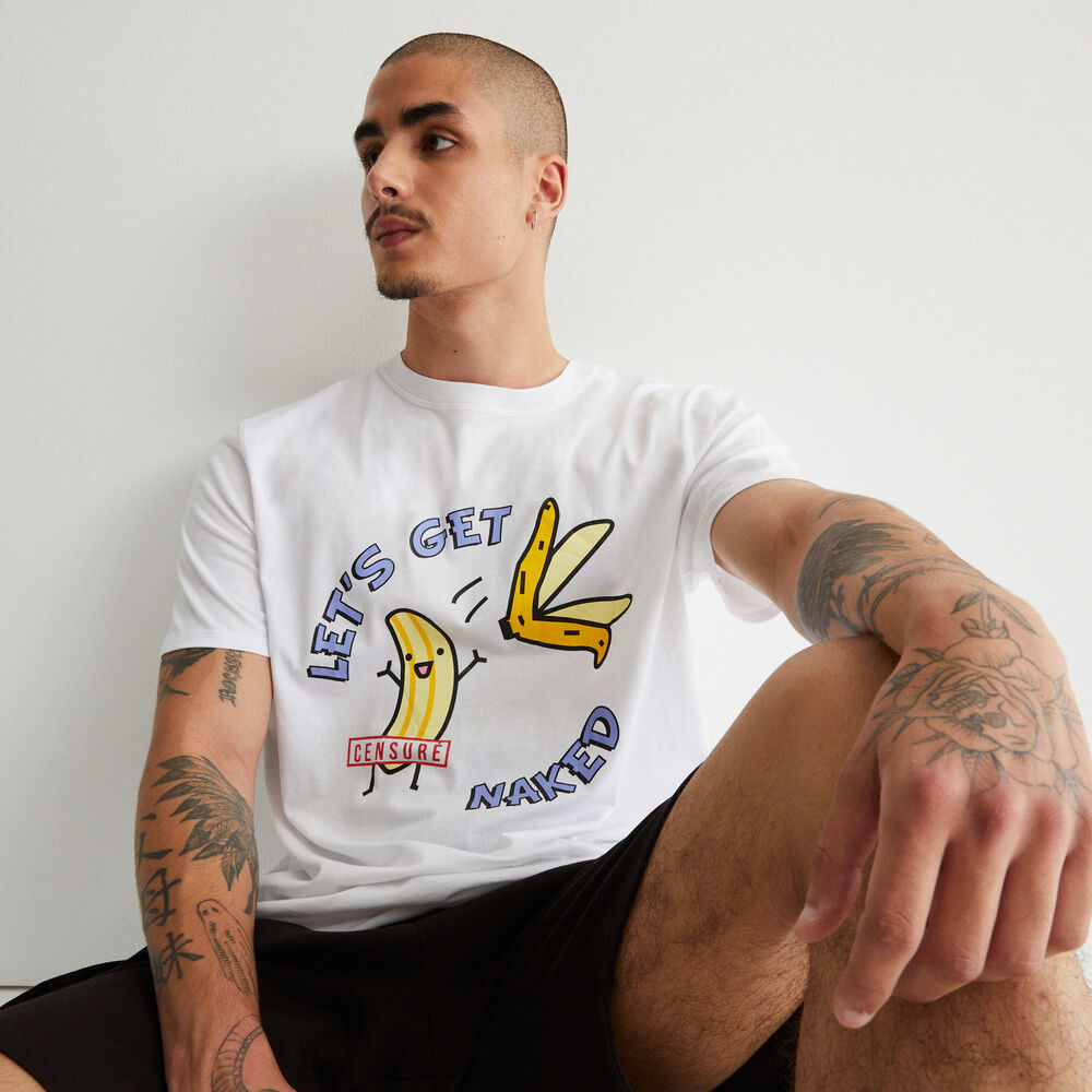 Set de pyjama à imprimé banane - blanc blanc.