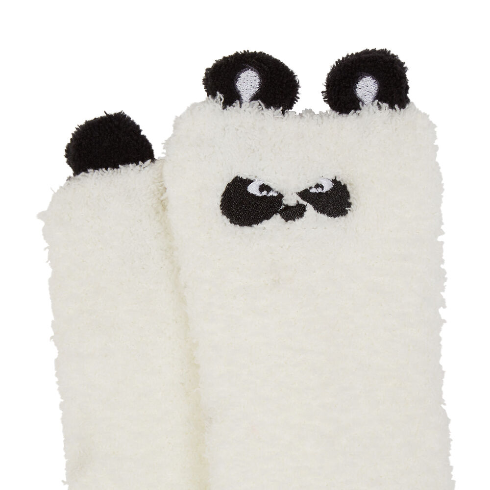 Chaussettes panda grognon - blanc blanc.