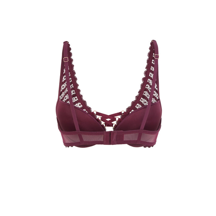 Soutien-gorge foulard push bordeaux modiz czerwony.