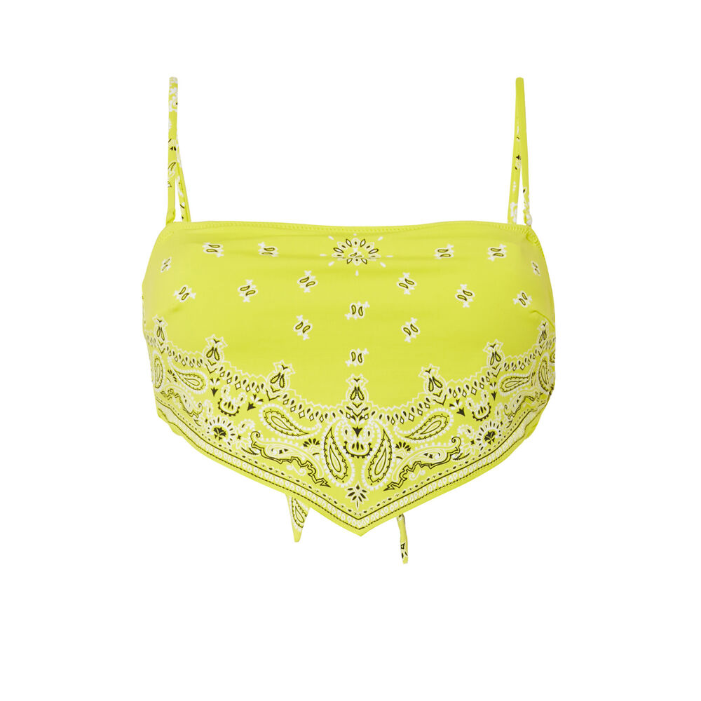 Haut de maillot bandeau effet bandana - vert clair vert.