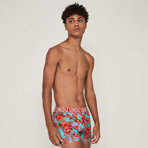 Boxer en micro &agrave; imprim&eacute; - rouge;