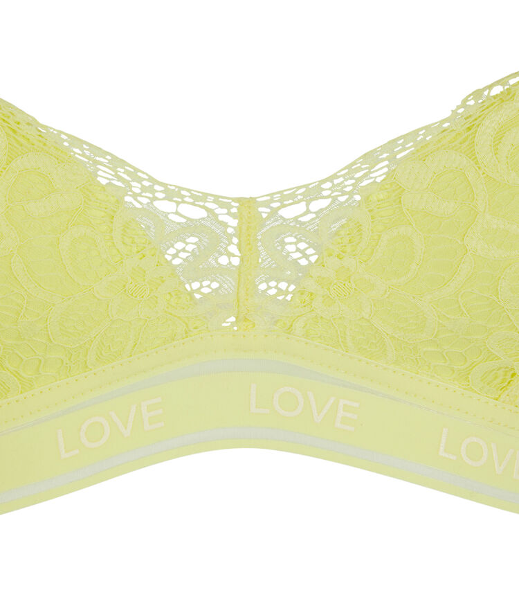 Soutien-gorge brassière sans armatures - jaune jaune.
