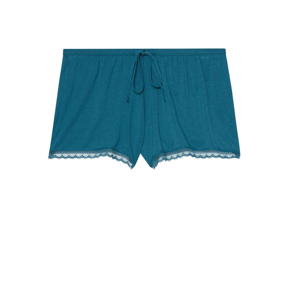 Short uni en jersey - bleu bleu.