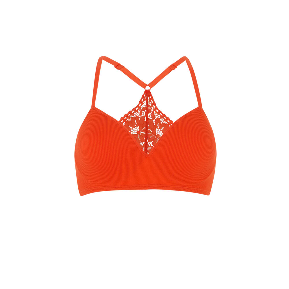 Soutien-gorge push-up sans armatures - rouge rouge.