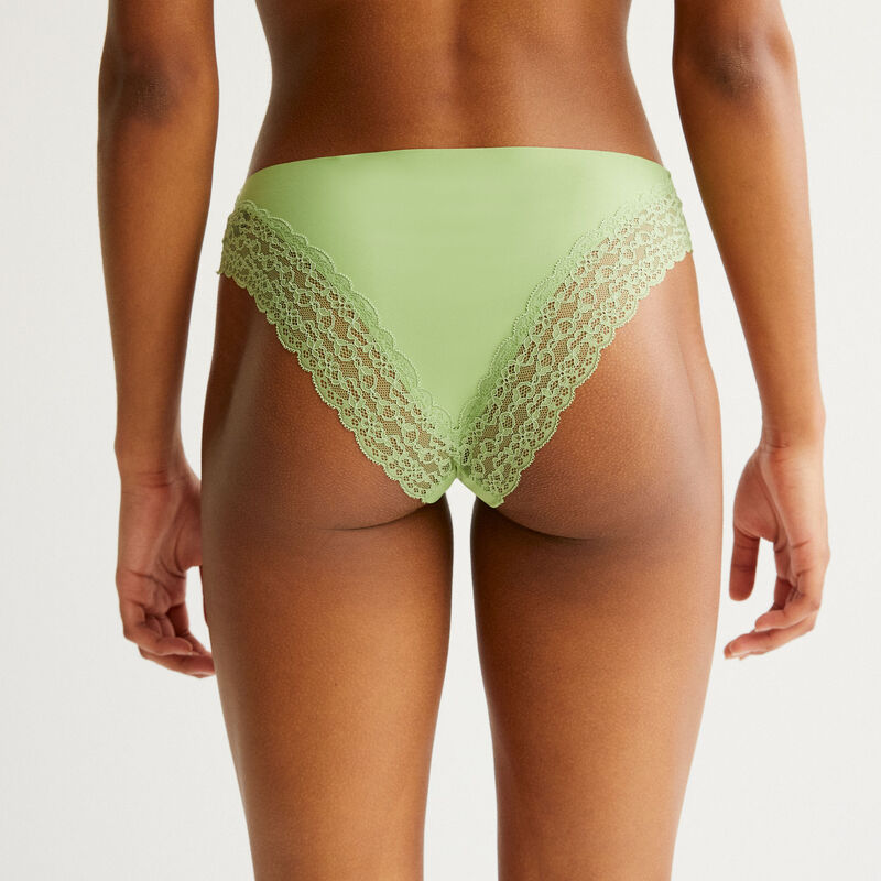 culotte en micro et dentelle - vert culotte en micro et dentelle - vert;