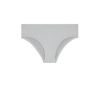 Shorty en micro &agrave; message culpaniz gris clair.