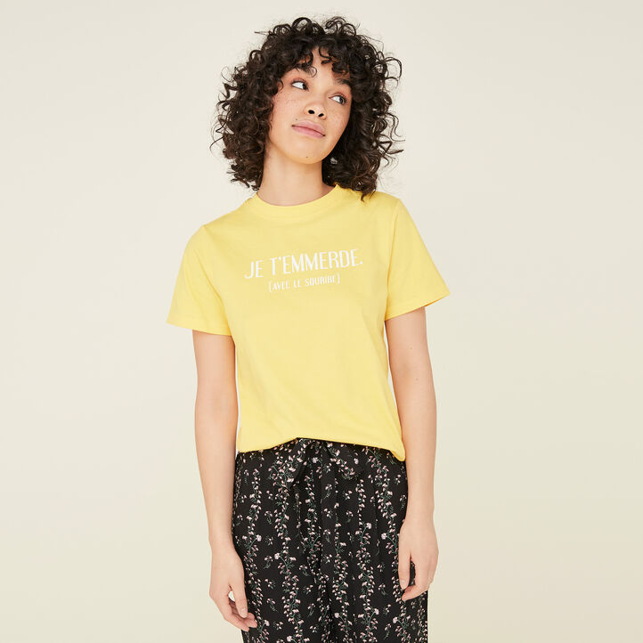Top jaune joliefloriz yellow.