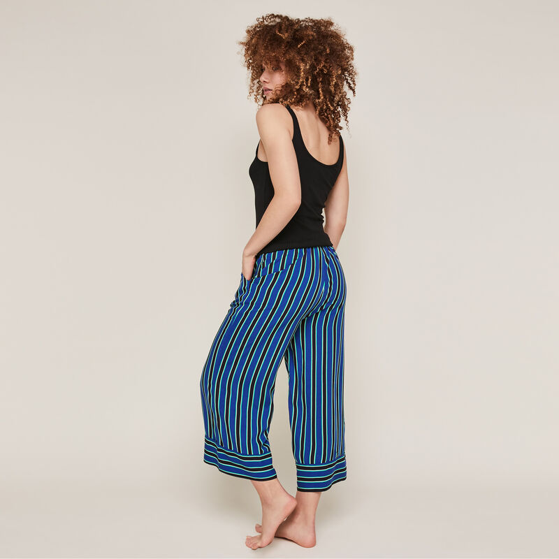 Pantalon à rayures - bleu Pantalon à rayures - bleu;