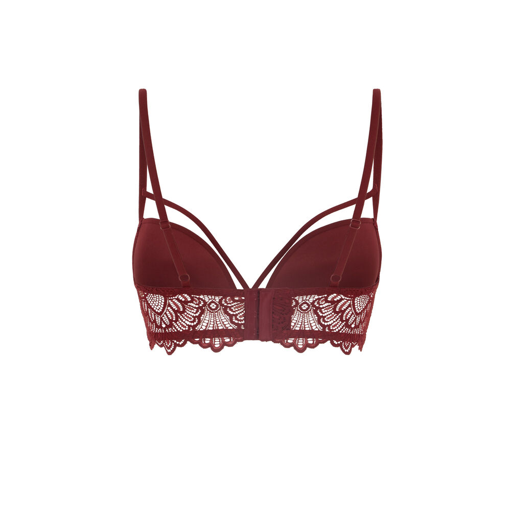 Soutien-gorge push-up liens croisés - bordeaux bordeaux.