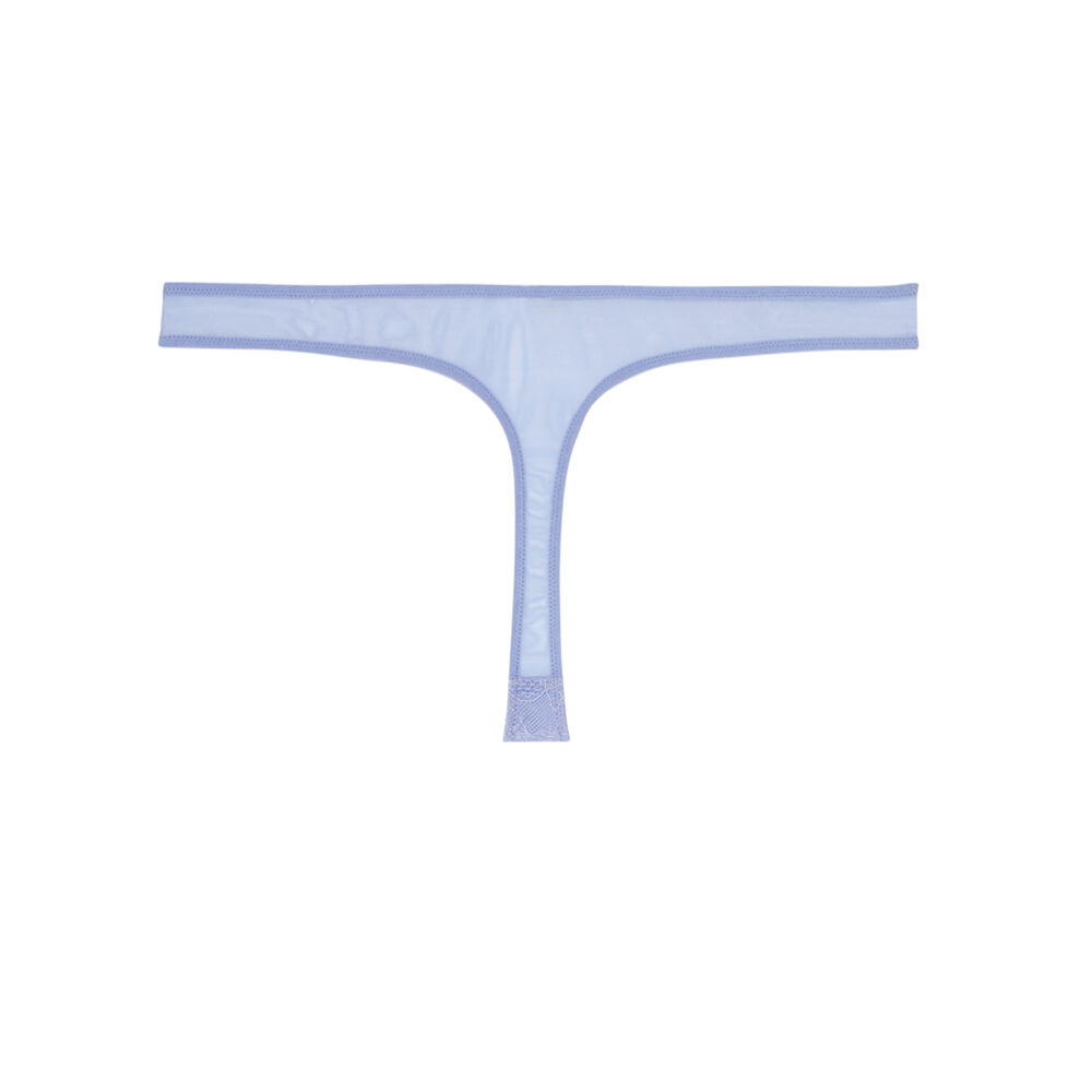 String en dentelle uni - violet violet.