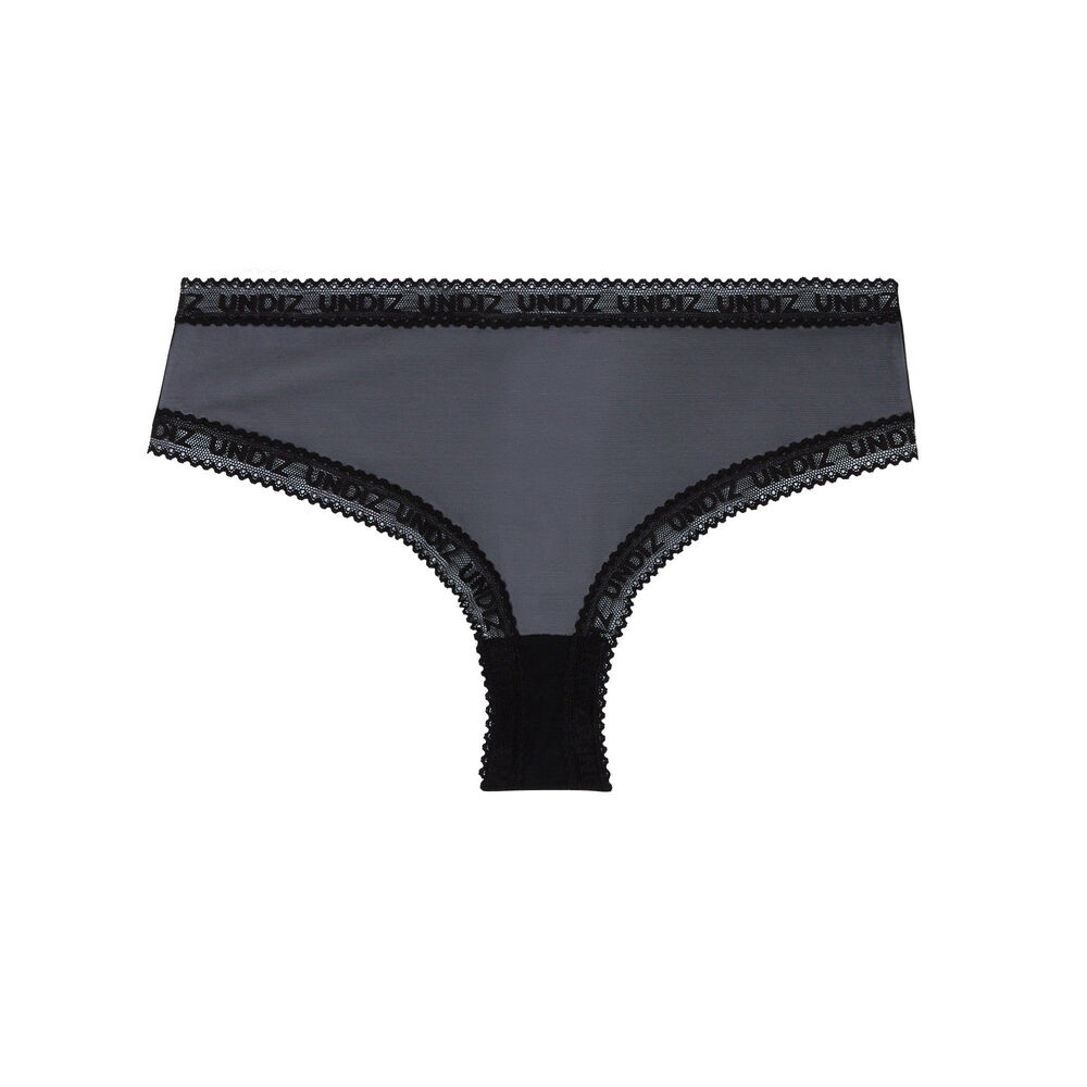 Shorty uni en tulle - noir noir.