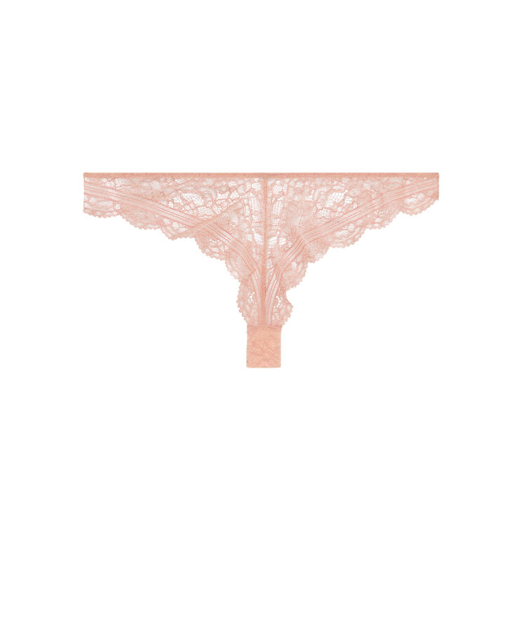 Tanga en dentelle everydayiz rose.