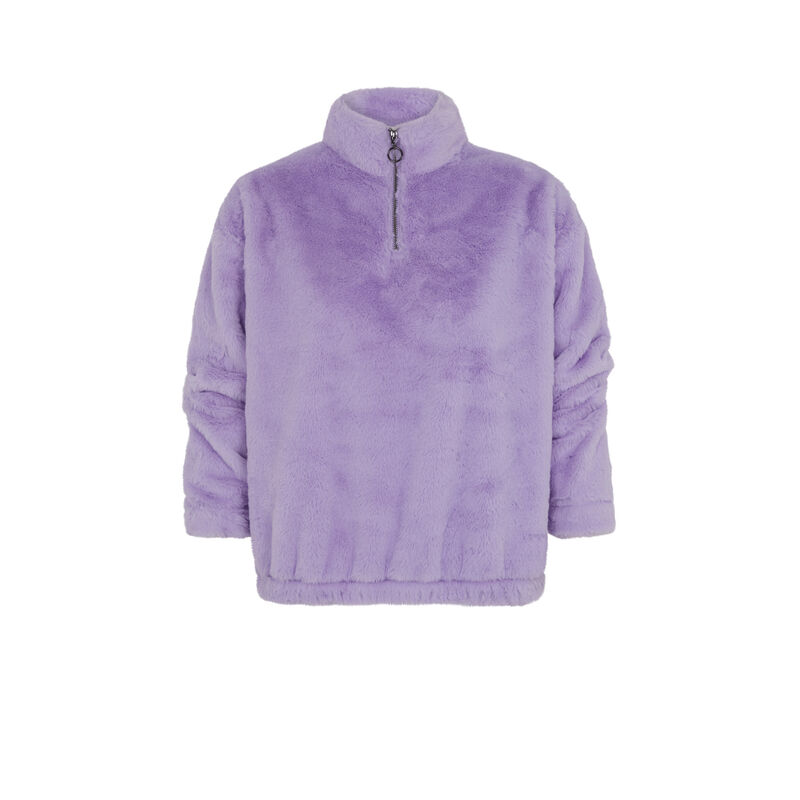 sweat en polaire - lilas sweat en polaire - lilas;