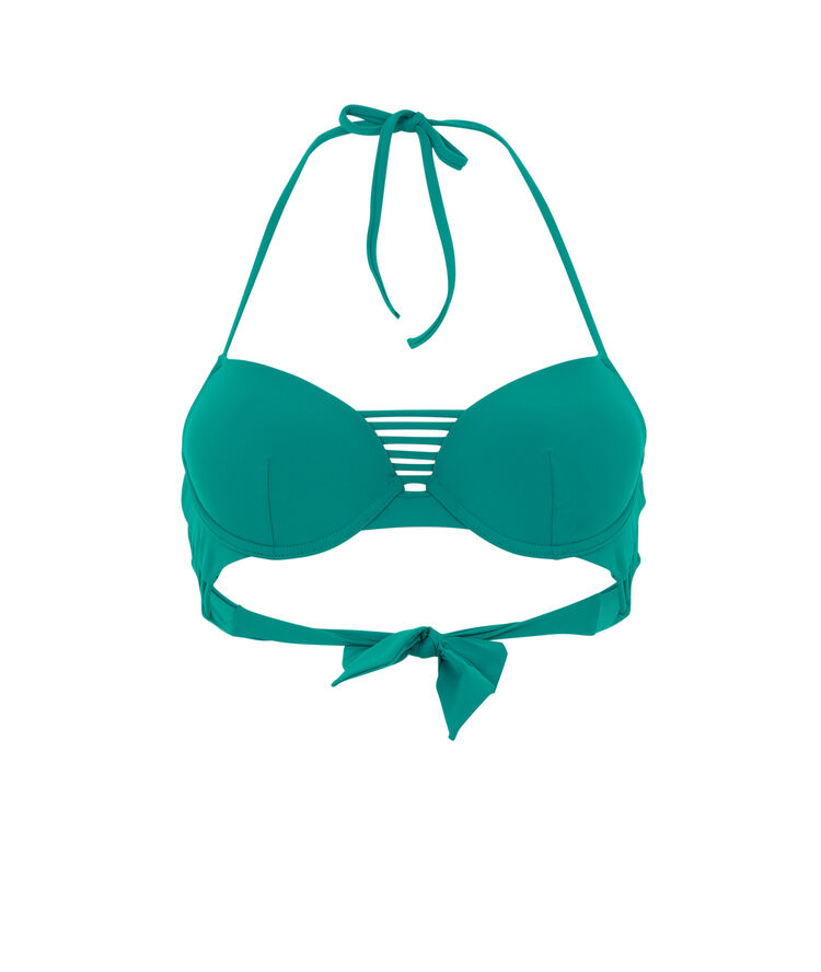 Haut de maillot de bain push-up - vert vert.