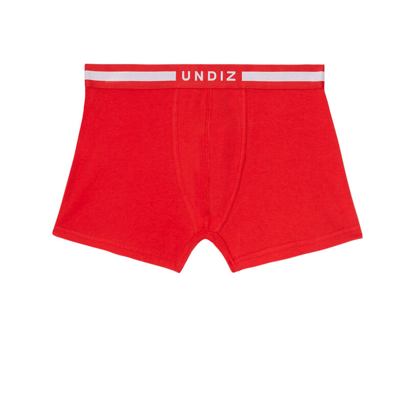 boxer uni en coton - rouge boxer uni en coton - rouge;