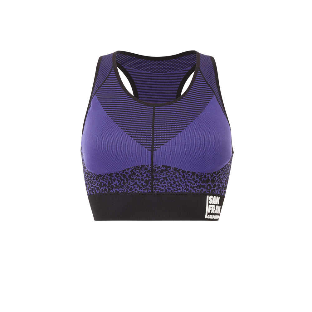 Brassière à imprimé léopard - violet violet.