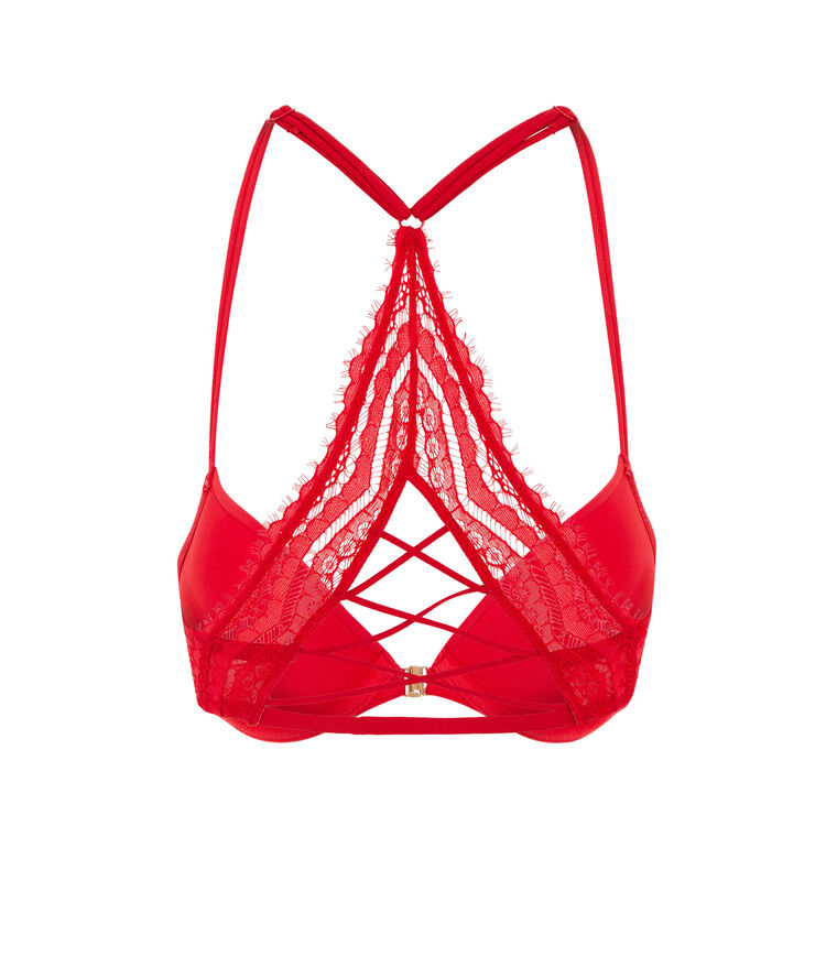 Soutien-gorge push dos travaillé pushwaviz rouge.