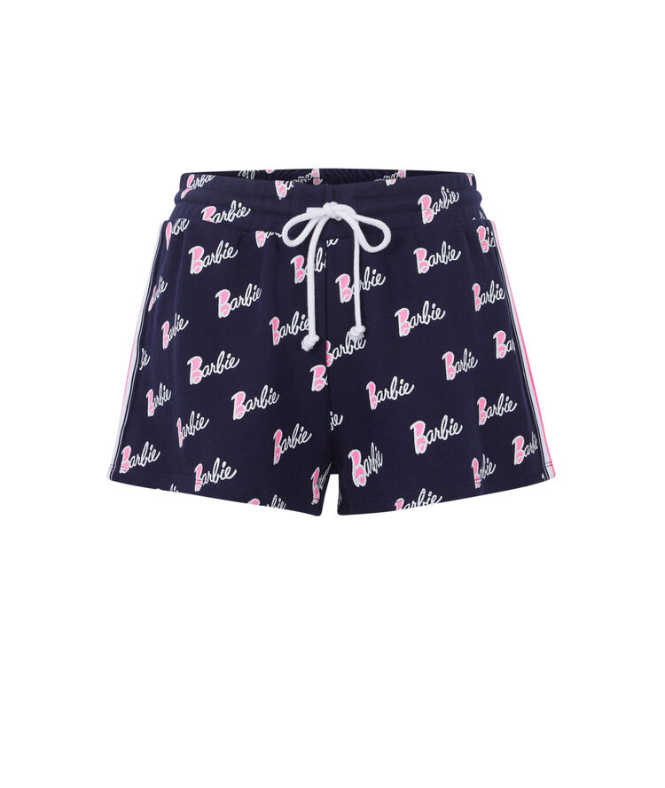 Short imprime logo barbie chambarbiz bleu marine.