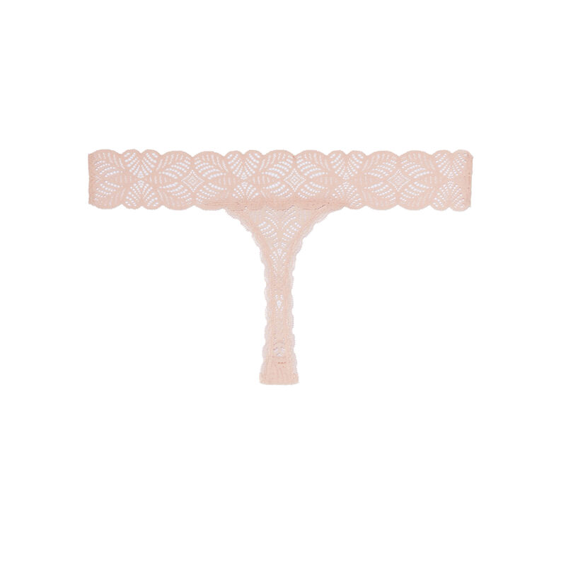 string tout en dentelle - rose string tout en dentelle - rose;