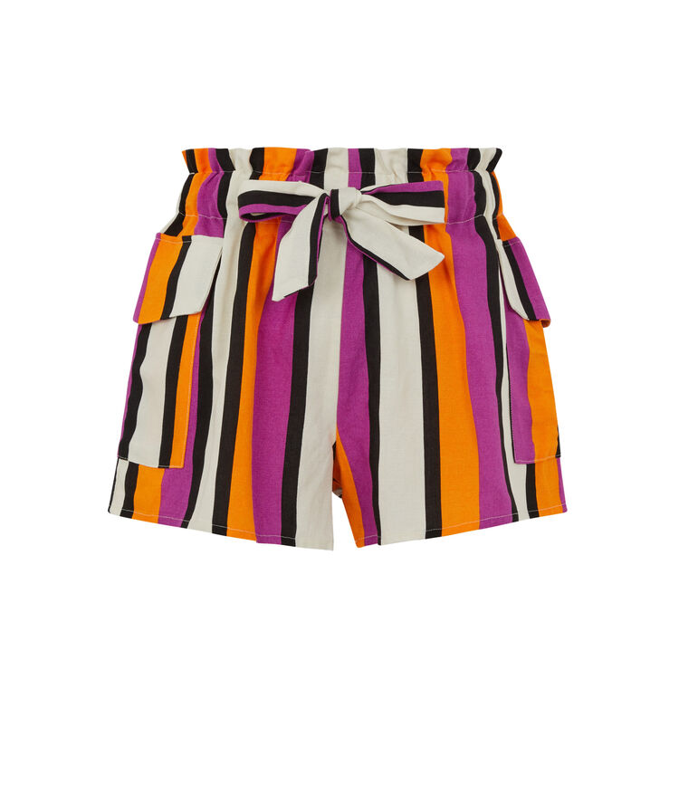 Short à rayures - orange orange.
