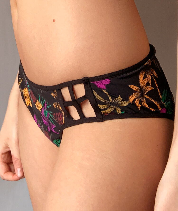 Shorty micro imprimée - noir noir.