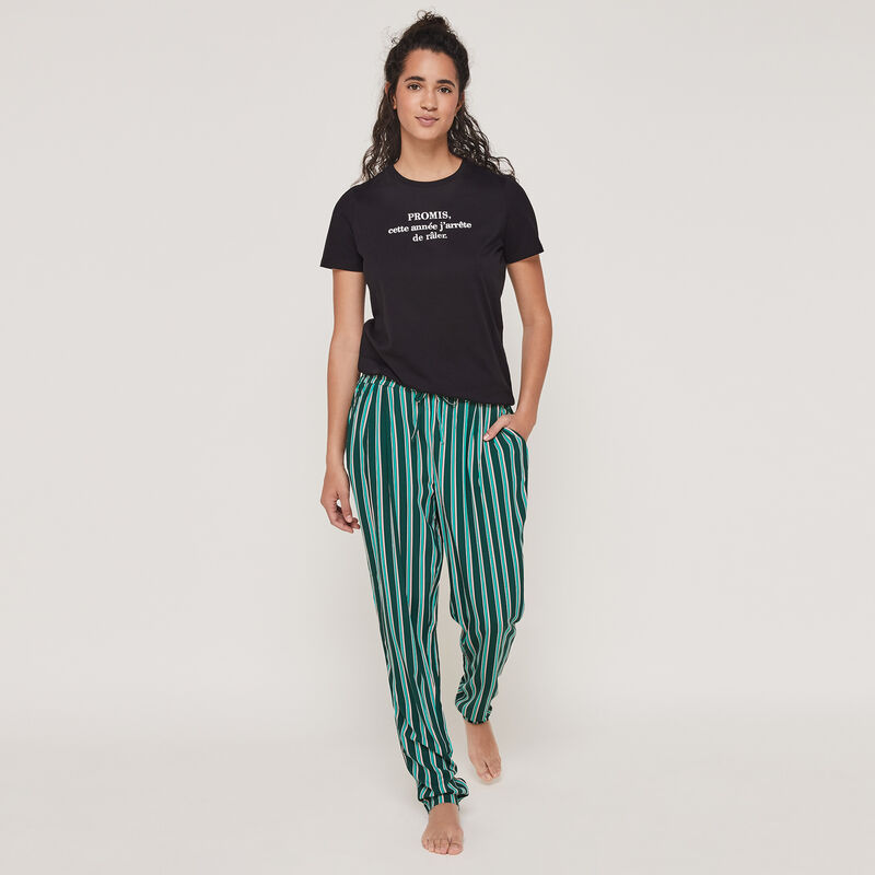 Set pyjama top + pantalon à message newanniz Set pyjama top + pantalon à message newanniz;