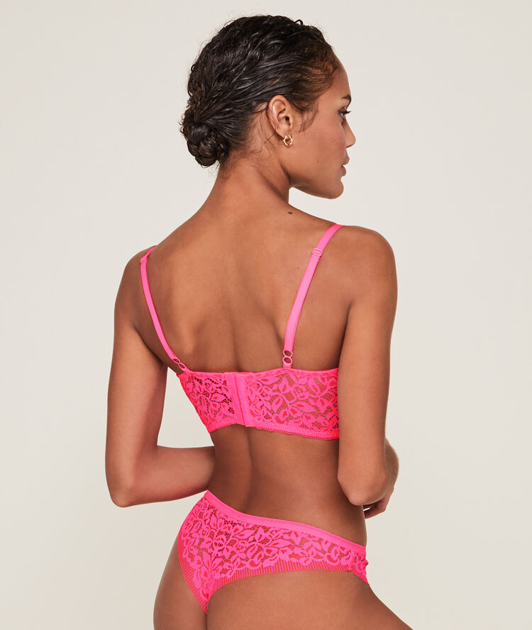 Soutien-gorge ampli bustier - rose rose.