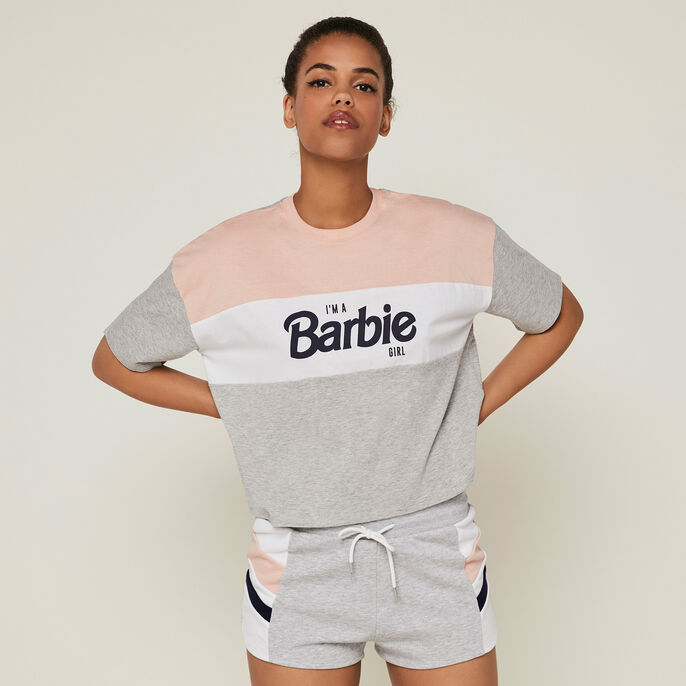 Top licence barbie relouiz gris clair.