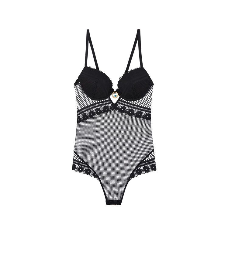 Body ampliforme détail bijou - noir noir.