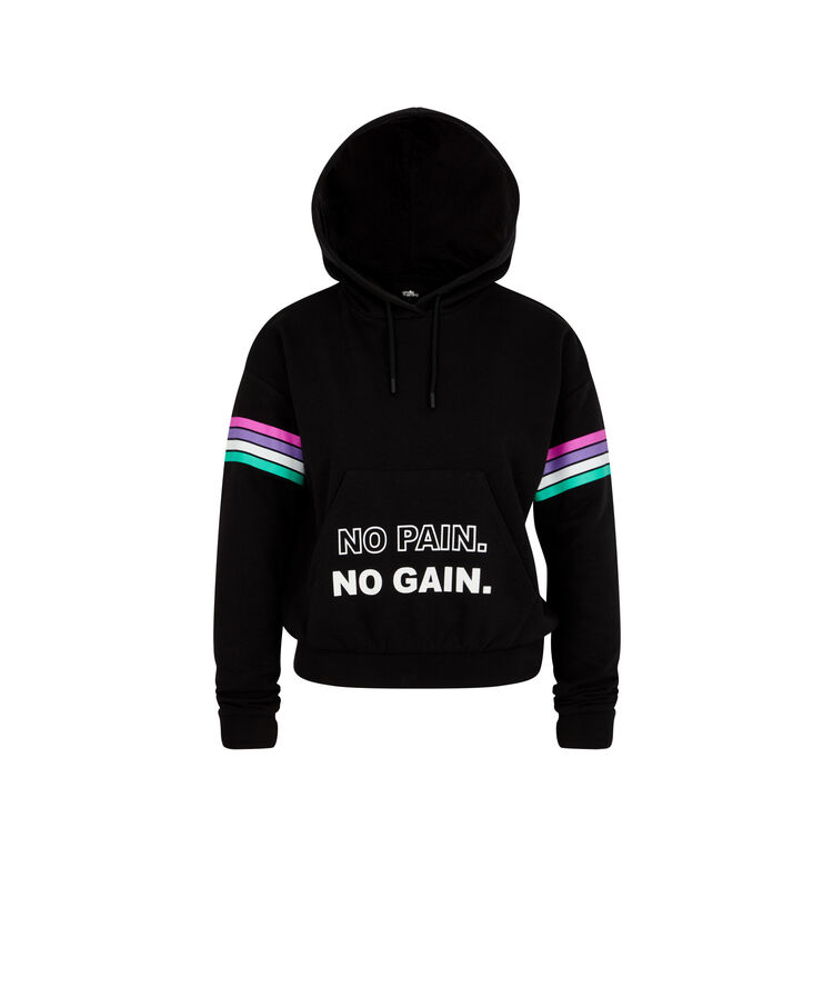 Sweatshirt sport à capuche polasportiz noir.