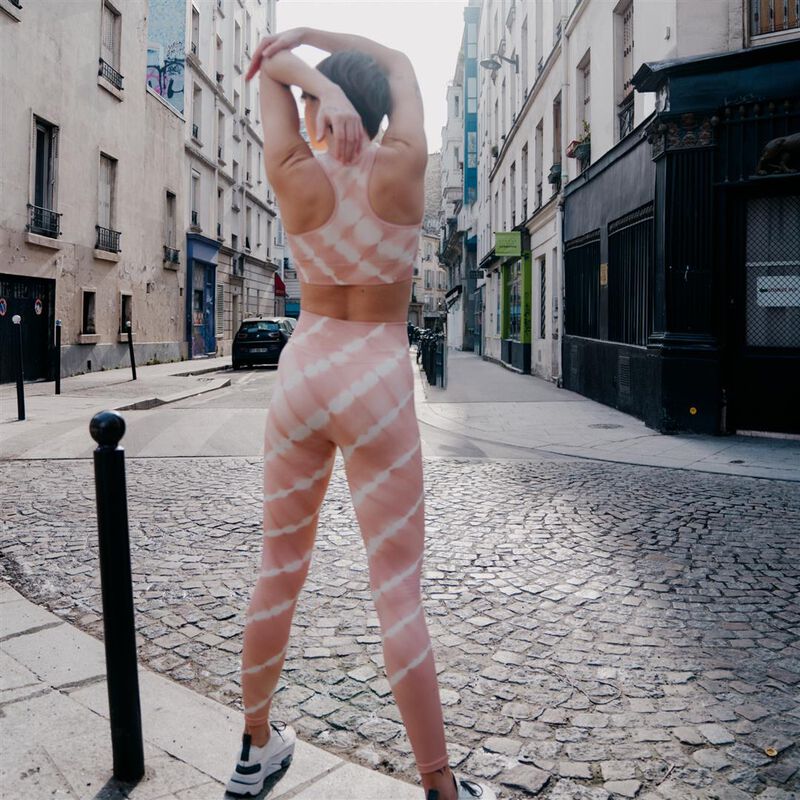 legging sport effet tie and dye - rose legging sport effet tie and dye - rose;