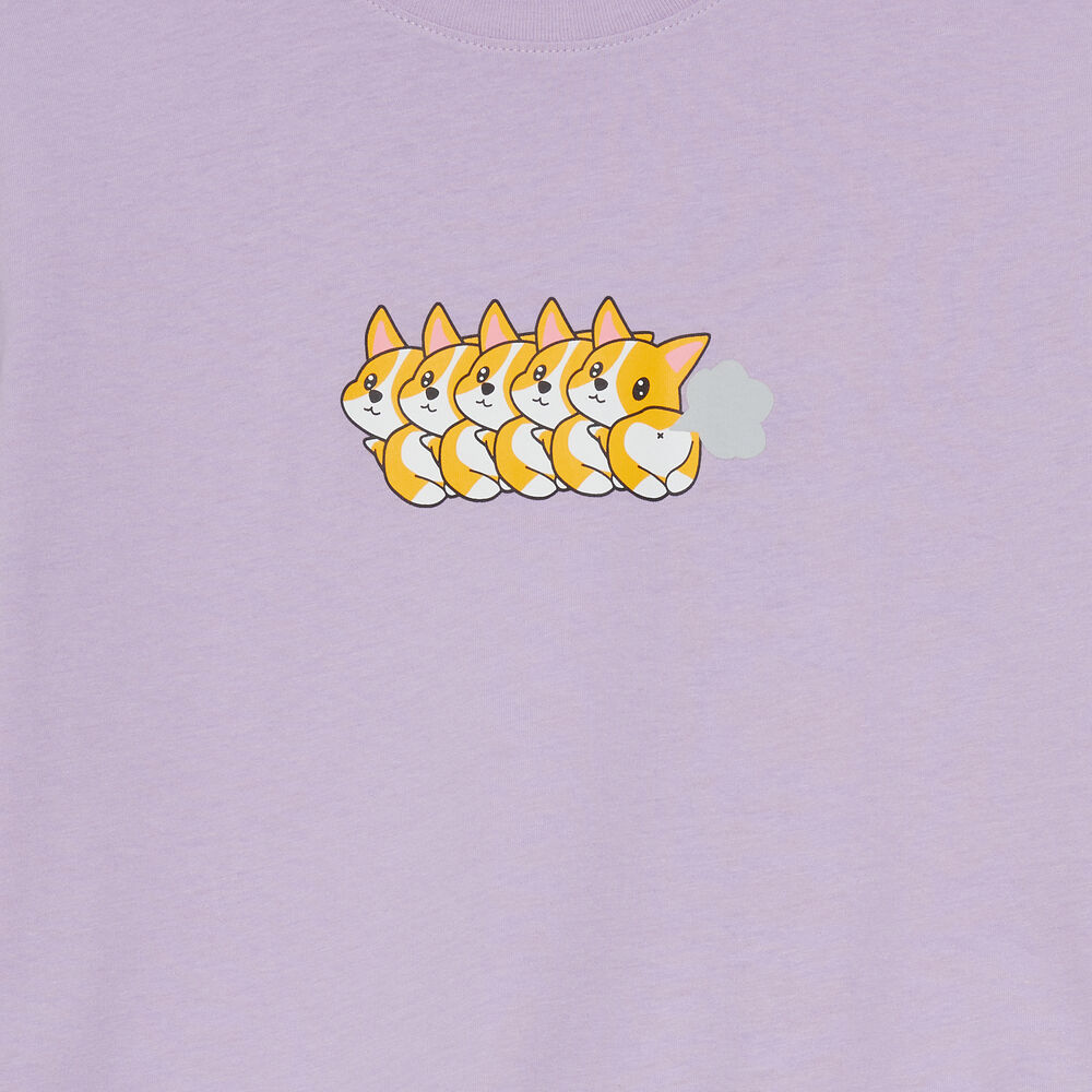 Set de pyjama à manches courtes motifs corgi - violet violet.