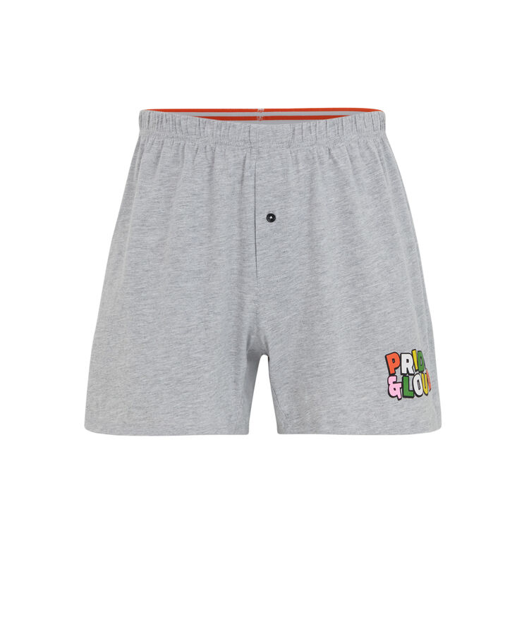 Short boxer en coton - gris gris.