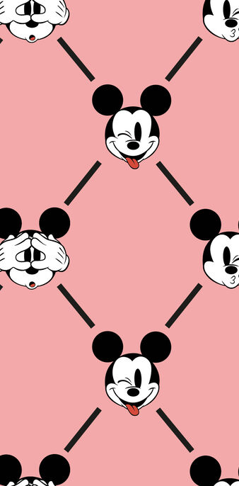 Pantalon large logo mickey versaqueeniz rose.