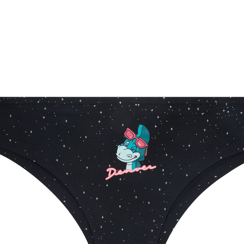 Tanga en coton print denver denveriz noir.