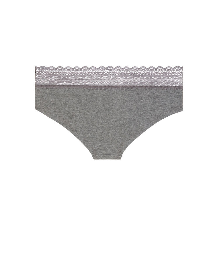 Shorty en coton uni - gris gris.